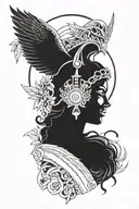 Athena goddess tattoo design idea