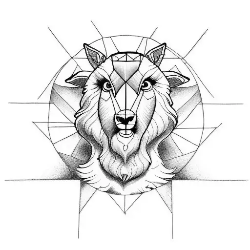 good shepherd tattoo design idea