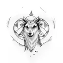 good shepherd tattoo design idea