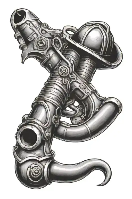 claw, firefighter tool tattoo design idea
