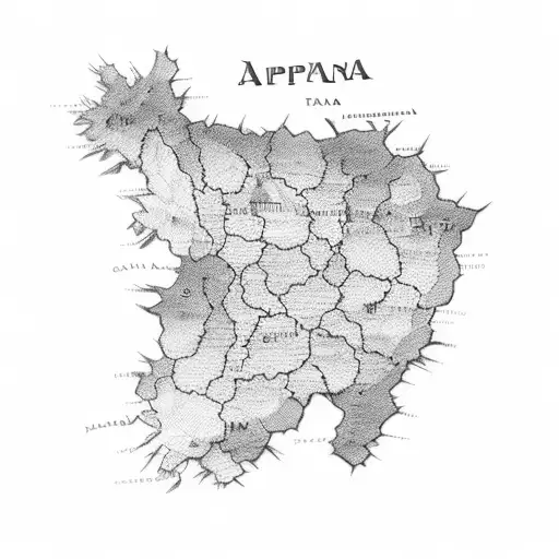 Spain map compus tattoo design idea