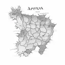 Spain map compus tattoo design idea