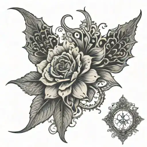 lace gothic inspired tattoo tattoo design idea
