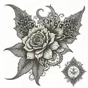 lace gothic inspired tattoo tattoo design idea