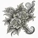 lace gothic inspired tattoo tattoo design idea