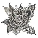 lace gothic inspired tattoo tattoo design idea
