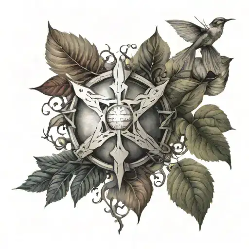 Top: Cross with rays of light or a halo. Middle: Detailed baseball with family tree branches wrapping around it, leaves  tattoo design idea
