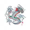 tiny dragon  tattoo design idea