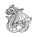 tiny dragon  tattoo design idea