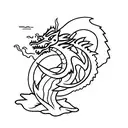 tiny dragon  tattoo design idea
