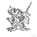 tiny dragon  tattoo design idea