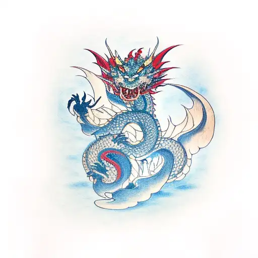 Dragon With a Balrog tattoo design idea