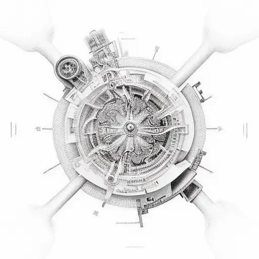 intricate suicidal tendency depicting the view from half way down  tattoo design idea