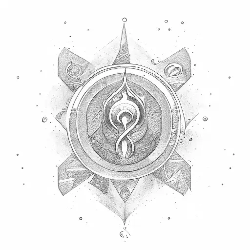 minimalistic, water element, aquarius tattoo design idea