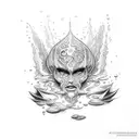 water element, aquarius tattoo design idea