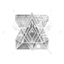 minimalistic, water element, triangle, lines, dots, aquarius tattoo design idea