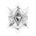 minimalistic, water element, triangle, lines, dots, aquarius tattoo design idea