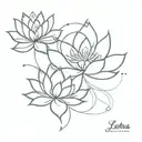lotus and unalome design rising tattoo design idea