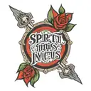 the words spiritus invictus text tattoo design idea