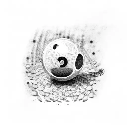 8 Ball tattoo design idea