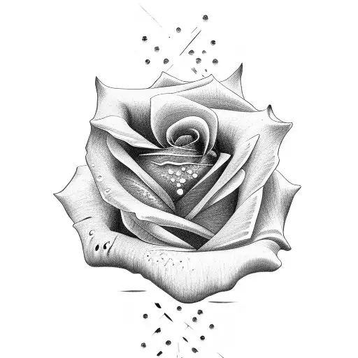 rose filler tattoo design idea