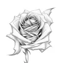 rose filler tattoo design idea