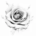 rose filler tattoo design idea