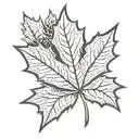 canadian maple leaf shaped like tattoo design idea