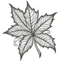canadian maple leaf shaped like tattoo design idea