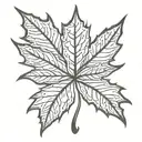 canadian maple leaf shaped like tattoo design idea