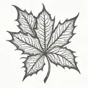 canadian maple leaf shaped like tattoo design idea