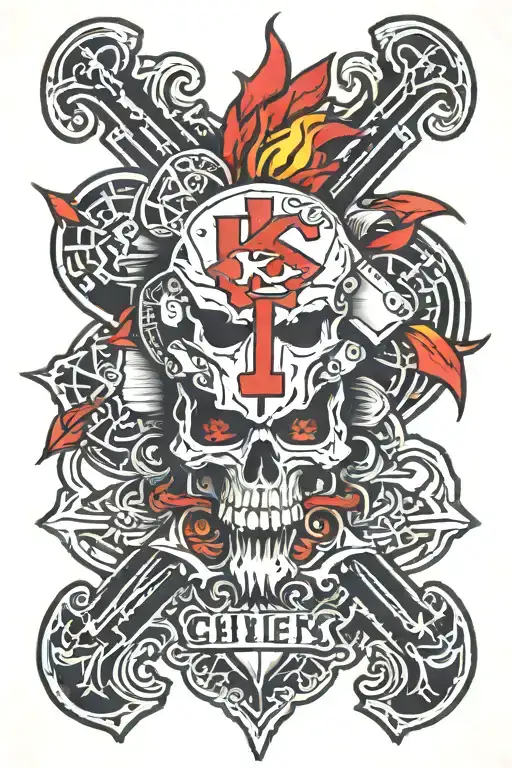 Kansas City Chiefs In a Cross tattoo tattoo design idea