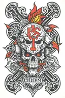 Kansas City Chiefs In a Cross tattoo tattoo design idea