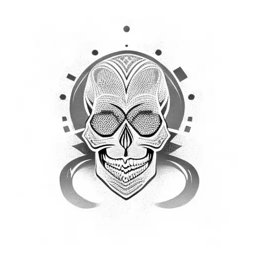 Skull tattoo design idea