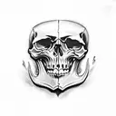 Skull tattoo design idea