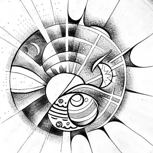 Sun and Moon tattoo design idea