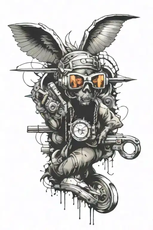 90s hiphop tattoo design idea