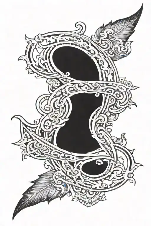 tooled leather sleeve tattoo design idea
