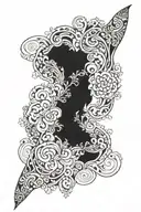 tooled leather sleeve tattoo design idea