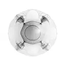 hot air balloon floating through sky from one perspective, but when flipped upside down it looks like a light bulb tattoo design idea