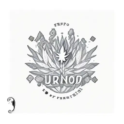 Group Of Friends With Weed Sitting On A Long Couch, Surrounded By Smoke Forming The Shape Of Money tattoo design idea