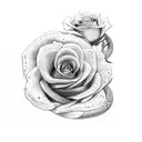 Snake eating a Rose tattoo design idea