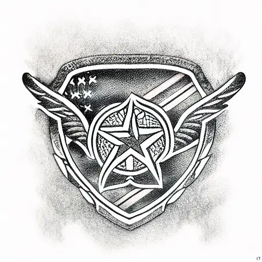 Army symbolics tattoo design idea