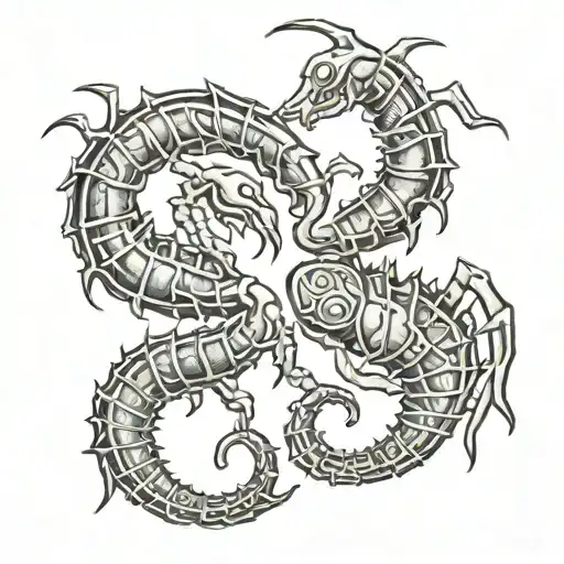 pioson and scorpion blackout tattoo design tattoo design idea