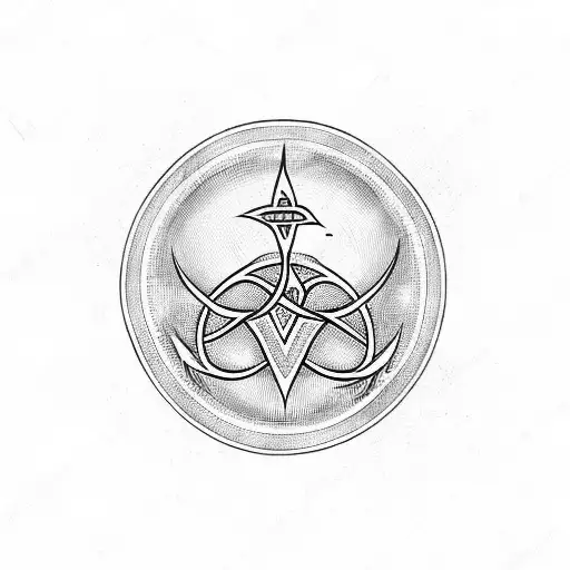 ukrainian trident  tattoo design idea