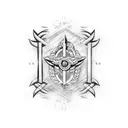 ukrainian trident  tattoo design idea