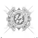 ukrainian trident  tattoo design idea