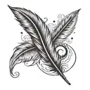 feather semi colon 41 tattoo design idea