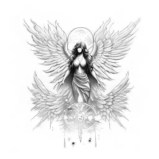 Icarus the fallen angel tattoo design idea