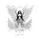 Icarus the fallen angel tattoo design idea